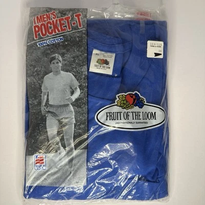 vintage hanes beefy single stitch tshirt XL Blue New Pack Open A1
