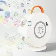 ElgnAura Automatic Bubble Machine with USB Rechargeable, Portable Electric Bubble Machine Rotating Bubble Blower for Kids and Toddlers, Perfect for Indoor and Outdoor Parties (White)