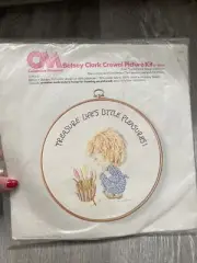 Columbia Minerva BETSEY CLARK Betsy's Garden Crewel Picture Kit Vintage New