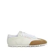 [Marni] Marni Softy Soccer Suede-detail Leather Sneakers 36 IT WHITE/NEUTRALS