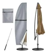 Patio Umbrella Cover Waterproof Outdoor Anti For 7'-11' Offset Umbrella Grey