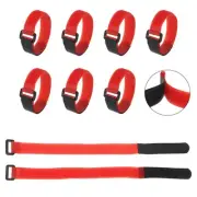 30Pcs 12.2" x 0.8" Reusable Hook and Loop Cable Cord Ties Straps(Red)