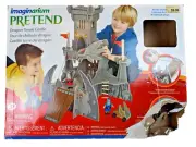 IMAGINARIUM PRETEND TOYSRUS DRAGON TOWER CASTLE WOOD PLAYSET DRAWBRIDGE DUNGEON