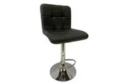 Foret Barstools 2x Bar Stools Gas Lift Swivel Stool Chairs Kitchen PU Leather Bk