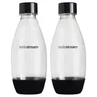 SodaStream 0.5L Carbonating Slim Bottle, 2 Pack, Black