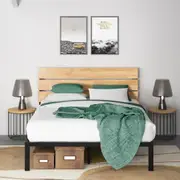 Zinus Classic Wood & Metal Bed Frame