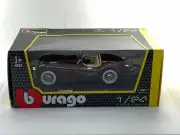 Vintage 1/24 Scale Made By Bburago Jaguar Xk120 Roadster Burgundy NEW IN BOX