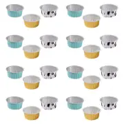 30 Pcs Cake Cups Tin Mini Cupcake Liners Gold Greaseproof Muffin Holders Foil