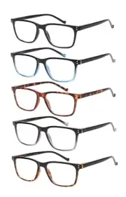 NEW Pack of 5JOSCHOO Sprint Hinge Reading Glasses For Men & Women (1.50)