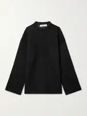 [FFORME] FFORME - + Net Sustain Harlow Ribbed Cashmere Sweater - Black - M/L M/L Black