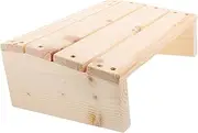 Uonlytech 1pc Ergonomic Wooden Foot Rest Stool Footstool for Office Desk Alleviate Neck and Back for Comfort and Support at Work