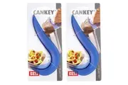 2x Brix Cankey Kitchen Easy Ring Pull Plastic Can Tin Opener Lid Remover Blue