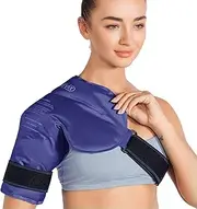 REVIX Shoulder Ice Pack Rotator Cuff Cold Therapy, Ice Packs for Injuries Reusable Gel for Shoulders Pain Relief, Bursitis and Swelling, Cold Compress Shoulder Ice Wrap for Surgery Recovery