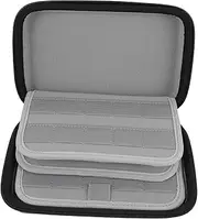Parliky Game Cards Storage Case Slots Portable Holder for Game Shockproof Memory Card Bag with Compartments Compatible with Practical Present for Gamers