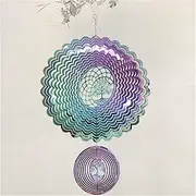 Wind Chimes 3D Metal Stainless Steel Mirror Light Iron Wind Chime Outdoor Garden Courtyard Home Room Decoration Gift Wind Chimes Outdoor (Size : 25x43.8CM)