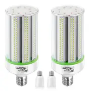 2-Pack 50W Corn LED Light Bulb, E26/E39 Base, 120-277V 5000K, Replaces HID/HP...