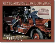 Desperate Enterprises Tin Sign - Stooges Fire Dept. - 41 x 32 cm