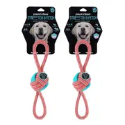 2x Paws & Claws 35cm Stretch & Fetch Dog Toy Braided Rope Knotted Double Tugger
