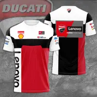 在飛比找蝦皮購物優惠-Ducati Lenovo Team 3D 打印男士夏季 T