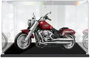 MelMall Acrylic Display Case for LEGO 10269 Creator Expert Harley-Davidson Fat Boy Figure Storage Box Dust Proof Glue Free