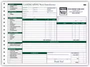 500 Landscaping Work Order Invoice - 3 Part Carbonless Nebs/Deluxe No. 6537