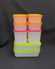 ✅ Brand New Tupperware Freezer Mates PLUS 8-pc Starter Set, Green, Pink, Yellow*