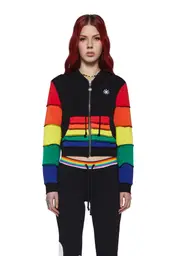 [dELiA*s by Dolls Kill] 90s Mode Zip-Up Thermal Hoodie