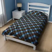 Blue Plaid Soft Blanket