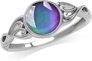 [TOZLU] Copper Oval Color Changing Ring, Unisex, 8.5 Size, No Gemstone, Contemporary Style, Gift Occasion