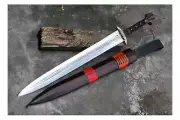 Hand Forged Carbon Steel Norseman Viking Sword Battle Ready With Sheath