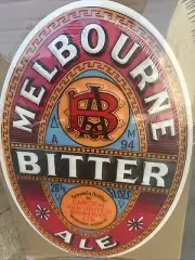 Melbourne Bitter Ale Embossed Repro Metal Sign Vintage Logo