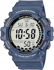 [Casio] AE1500WH-2A Digital Blue Stap Unisex Adult Watch, Black Dial, 54.4 × 51.2 × 15.7 mm