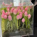 現貨亞克力方盒子透明鮮花盒鮮花店禮品盒輕奢禮物展示盒防塵盒DIY