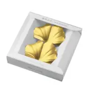 Japanese Cutlery Chopstick Rest Holder Metal Boxed For Gift Maple Leaf / Gold