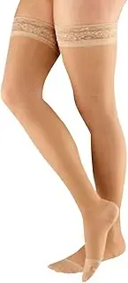 Actifi Women's Sheer 15-20 mmHg Compression Stockings Thigh High Closed Toe Moderate Support