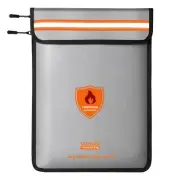 Fireproof Bag for Documents, Fireproof Money Bag for Cash with Zipper (Reinfo...