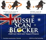 2 x AUSSIE SCAN BLOCKER RFID BLOCKING | PROTECT AGAINST STOLEN IDENTITY FRAUD .