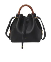 Chloé Marcie Drawstring Small Bucket Bag One size Black