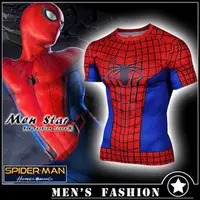 在飛比找PChome商店街優惠-【Men Star】免運費 蜘蛛人 返校日 彈力運動衣 緊身