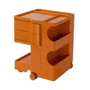 ArtissIn Bedside Table Side Tables Nightstand Organizer Replica Boby Trolley 3Tier Orange