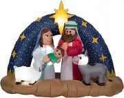 Blow-Up Inflatable 78" Snowy Night Nativity Christmas Outdoor Yard Decoration