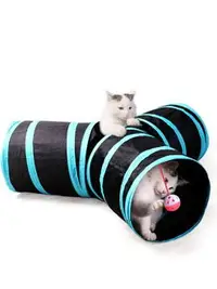在飛比找樂天市場購物網優惠-貓隧道滾地龍可折疊可拼接寵物貓玩具愛玩貓窩貓帳篷通道貓咪用品