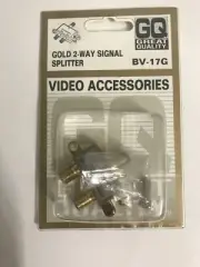 GOLD 2 Way Coax Splitter for RG6 RG59 Coax Cable HDTV Satellite 5-900MHz 1-to-2