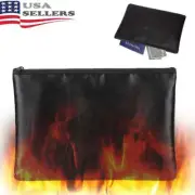 Zip Fire Proof money Bag Fireproof Document Pouch Waterproof Safe Cash 2025