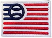 DoLife Attached Made in USA Baseball American Flag Hook and Loop Patch, Funny Embroidered Patches, Tactical Military Morale Patch with Hook Fastener Backing, Accessories for Backpacks - Locally Owned