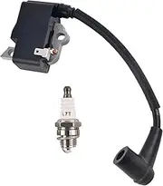 Ignition Coil with Spark Plug 1123 400 1301 for Stihl Chainsaw MS210C MS230C MS250C MS210C-BE MS230C-BE MS250C-BE