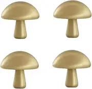 Brass Handles 4 Pack Brass Shoe Cabinet Bedside Table Mushroom Handle Wardrobe Door Handle Drawer Cabinet Handle Copper Color