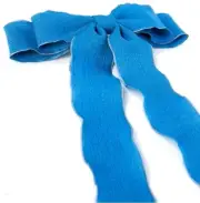 LA Hearts Ruffle Bow Hair Clip, OneSize, Navy.