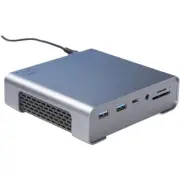SMK-Link USB-C Triple 4K Monitor Docking Station - 2 x HDMI / DP - 100W PD - 5 x