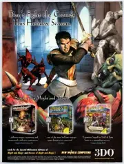 Vintage Print Ad 2000 Might & Magic Heroes Holiday Original Promo Poster Art